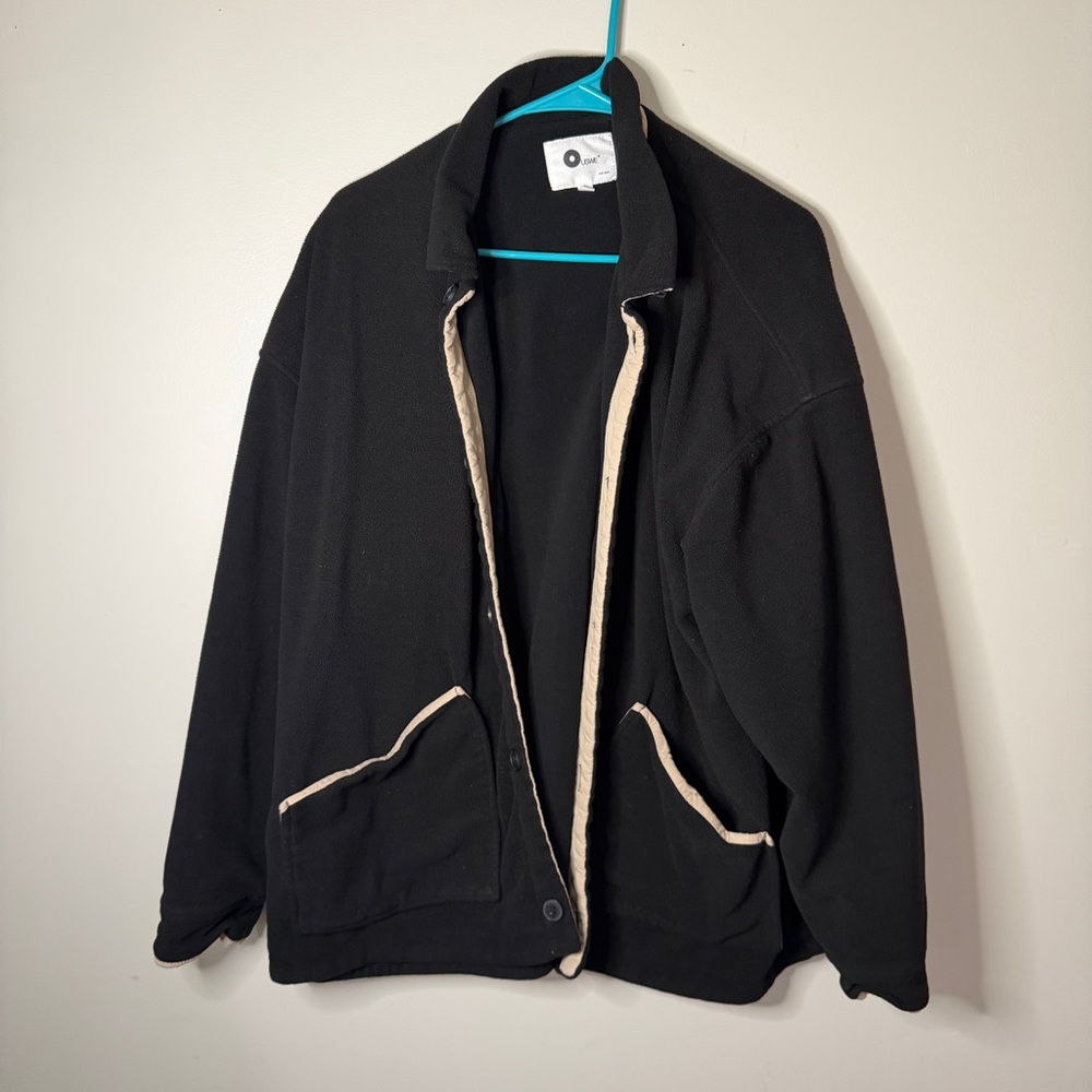 USWE size XL mens button up jacket/ cardigan with collar and pockets soft light